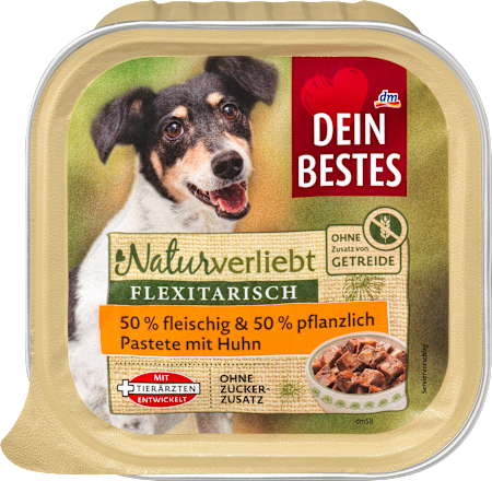 Nat hondenvoer met kip, Naturverliebt flexitarian, 150 g