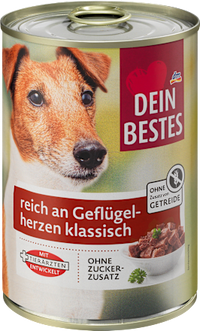 Nat hondenvoer rijk aan pluimveeharten, multipack (6 x 400 g), 2,4 kg