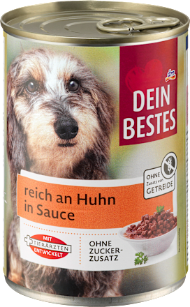 Nat hondenvoer rijk aan kip in saus, 400 g