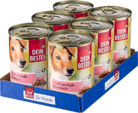 Nassfutter Hund reich an Kalb, Multipack (6x400 g), 2,4 kg