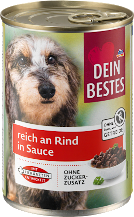 Nat hondenvoer rijk aan rundvlees in saus, 400 g
