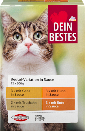 Nat kattenvoer gevogelte in saus, multipack (12 x 100 g), 1200 g