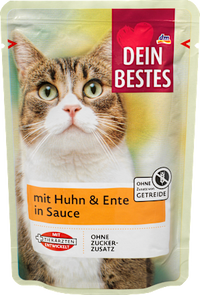 Nat kattenvoer kip &amp; eend in saus, 100 g