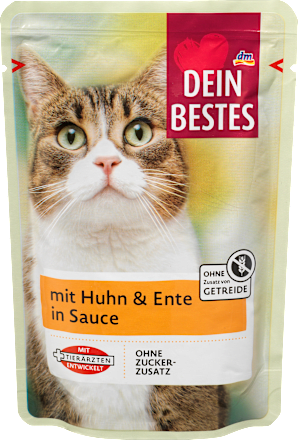 Nat kattenvoer kip &amp; eend in saus, 100 g