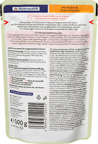 Nat kattenvoer kip &amp; eend in saus, 100 g