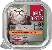 Nassfutter Katze Kitten reich an Huhn in Sauce, Junior, Multipack (14x100 g), 1.400 g