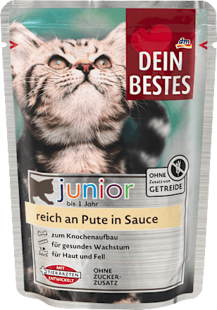 Nat kattenvoer kitten rijk aan kalkoen in saus, junior, 100 g