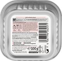Nassfutter Katze Kitten reich an Rind in Sauce, Junior Multipack (14x100 g), 1.400 g