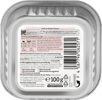 Nassfutter Katze Kitten reich an Rind in Sauce, Junior, 100 g