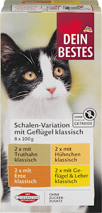 Nat kattenvoer met gevogelte, multipack (8 x 100 g), 800 g