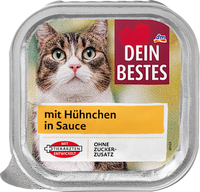 Nassfutter Katze mit Hühnchen in Sauce, 100 g