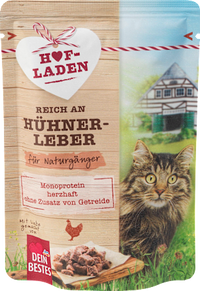 Nat kattenvoer met kippenlever, boerderijwinkel, 85 g