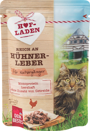 Nat kattenvoer met kippenlever, boerderijwinkel, 85 g