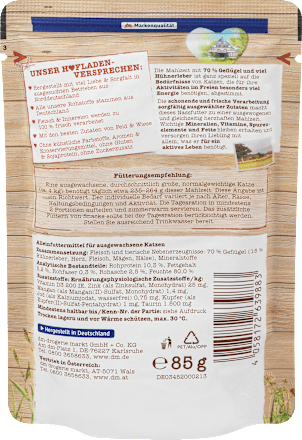 Nat kattenvoer met kippenlever, boerderijwinkel, 85 g