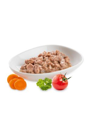 Nassfutter Katze mit Huhn, Rind & Ente in Sauce, kleine Mahlzeit (6x50 g), 300 g