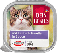 Nat kattenvoer met zalm &amp; forel in saus, 100 g