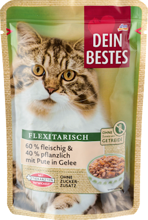 Nassfutter Katze mit Pute, Naturverliebt Flexitarisch, 100 g