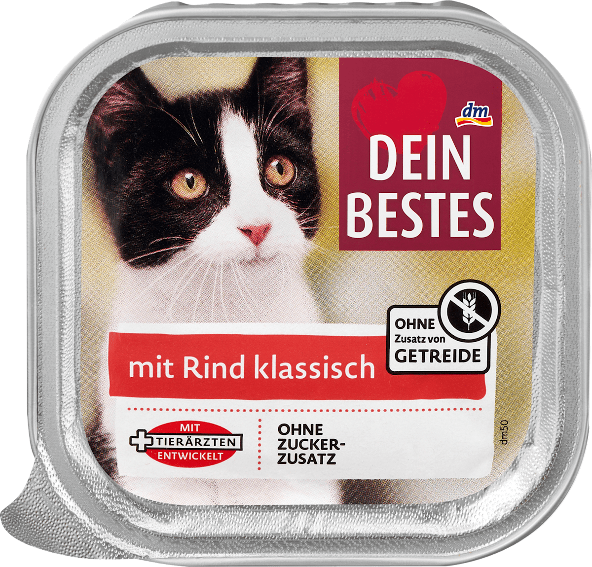 Nassfutter Katze mit Rind, Multipack (14x100 g), 1.400 g
