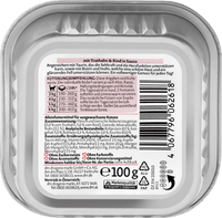 Nassfutter Katze mit Truthahn & Rind in Sauce, Multipack (14x100 g), 1.400 g