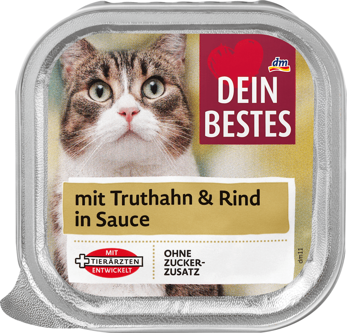 Nassfutter Katze mit Truthahn & Rind in Sauce, Multipack (14x100 g), 1.400 g