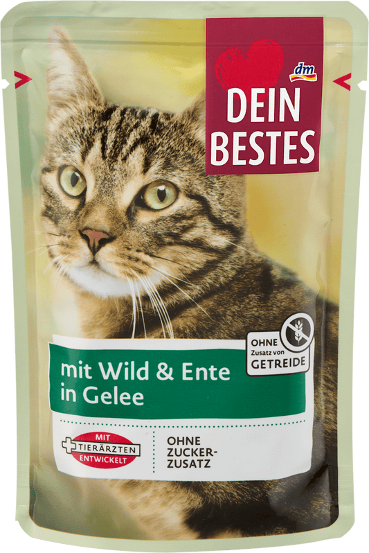Ton meilleur pâté humide pour chat au gibier et au canard en gelée, 100 g