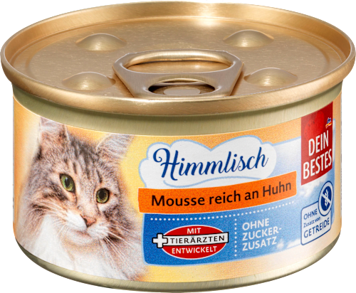 Nat kattenvoer mousse rijk aan kip, hemels, 85 g