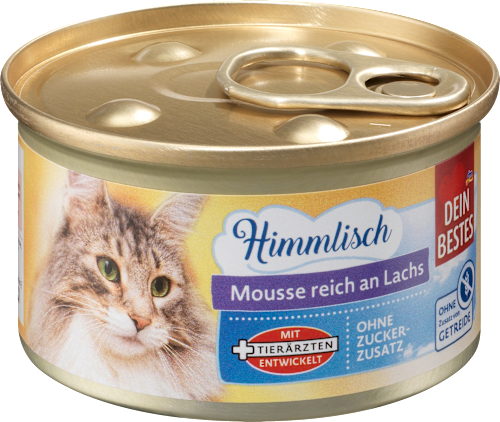 Nat kattenvoer mousse rijk aan zalm, hemels, 85 g