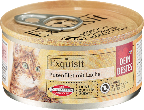 Nat kattenvoer kalkoenfilet met zalm, Exquisit, 70 g