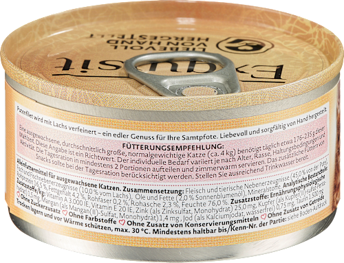 Nat kattenvoer kalkoenfilet met zalm, Exquisit, 70 g