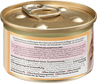 Nassfutter Katze reich an Geflügel, Mousse mit Saucenherz, 85 g