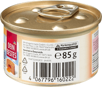 Nassfutter Katze reich an Geflügel, Mousse mit Saucenherz, 85 g