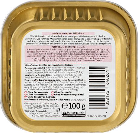 Nat kattenvoer rijk aan kip met melkkern, Heavenly, 100 g