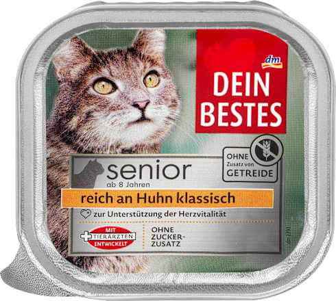 Nat kattenvoer rijk aan kip, senior, 100 g