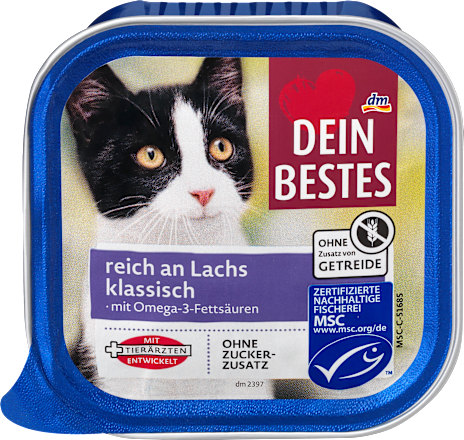 Nat kattenvoer rijk aan zalm, MSC gecertificeerd, 100 g