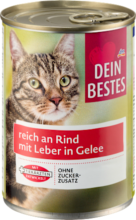 Nat kattenvoer rijk aan rundvlees in gelei, 415 g