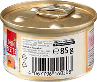Nassfutter Katze reich an Truthahn, Mousse mit Saucenherz, 85 g