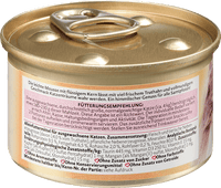 Nassfutter Katze reich an Truthahn, Mousse mit Saucenherz, 85 g