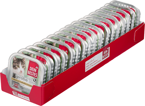 Nassfutter Katze sensitive reich an Truthahn in Gelee, Multipack (17x100 g), 1,7 kg