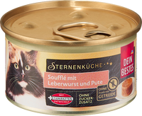 Nat kattenvoer Soufflé met leverworst &amp; kalkoen, star cuisine, 85 g
