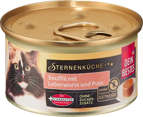 Nat kattenvoer Soufflé met leverworst &amp; kalkoen, star cuisine, 85 g