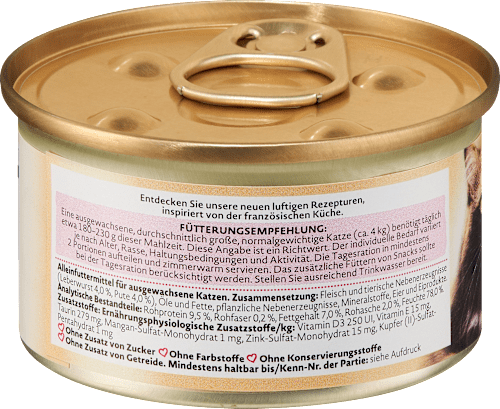 Nat kattenvoer Soufflé met leverworst &amp; kalkoen, star cuisine, 85 g