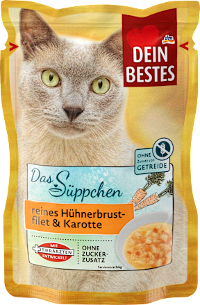 Nat kattenvoer, soep met kipfilet &amp; wortel, de soep, 40 g