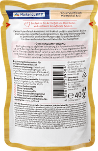 Nat kattenvoer soep met kalkoen, broccoli &amp; ei, de soep, 40 g