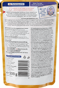 Nat kattenvoer terrine rijk aan koolvis, oma's keukenklassieker, 100 g