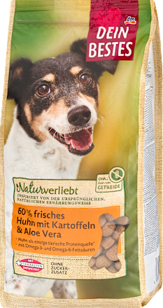 Trockenfutter Hund, Kartoffel & Aloe Vera, Naturverliebt, 1 kg