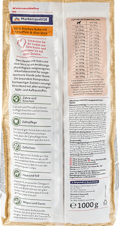 Trockenfutter Hund mit Huhn, Kartoffel & Aloe Vera, Naturverliebt, 1 kg