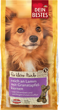 Droog hondenvoer met lam &amp; granaatappelpitten, voor kleine honden, 1 kg
