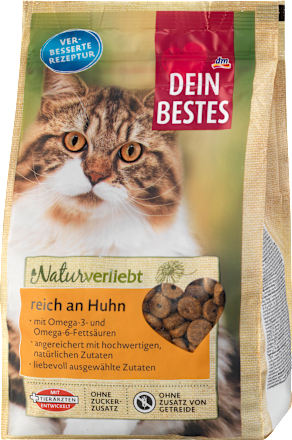 Droog kattenvoer met kip, Naturverliebt, 500 g