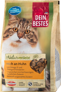 Droog kattenvoer met kip, Naturverliebt, 500 g