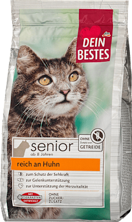 Droog kattenvoer met kip, senior, 750 g
